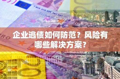 武汉企业逃债如何防范？风险有哪些解决方案？