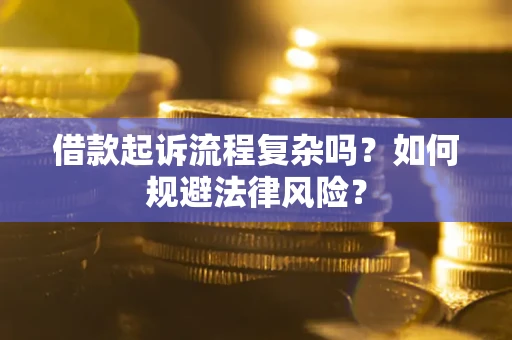 武汉借款起诉流程复杂吗？如何规避法律风险？