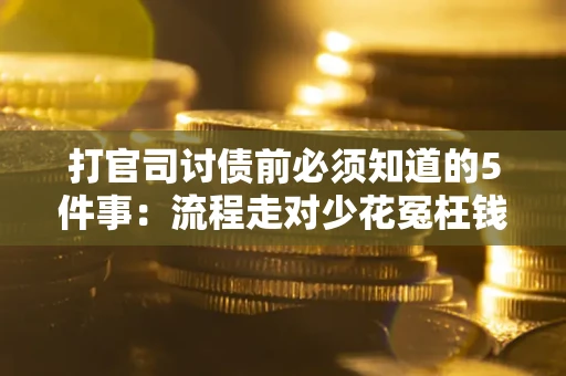 武汉打官司讨债前必须知道的5件事：流程走对少花冤枉钱