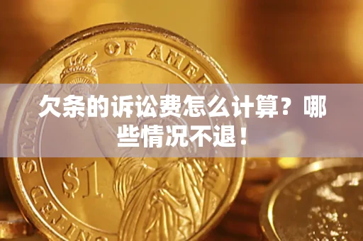 武汉欠条的诉讼费怎么计算？哪些情况不退！