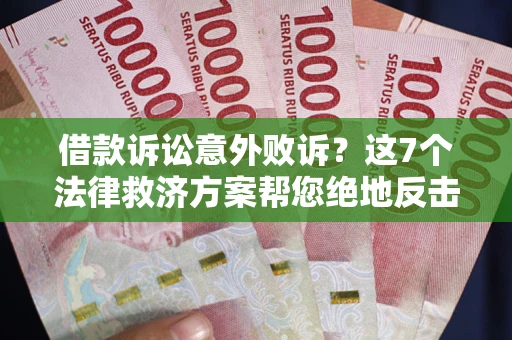武汉借款诉讼意外败诉？这7个法律救济方案帮您绝地反击！