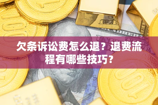 武汉欠条诉讼费怎么退？退费流程有哪些技巧？