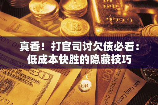 武汉真香！打官司讨欠债必看：低成本快胜的隐藏技巧