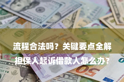武汉

担保人起诉借款人怎么办？流程合法吗？关键要点全解析