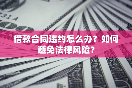 武汉借款合同违约怎么办？如何避免法律风险？